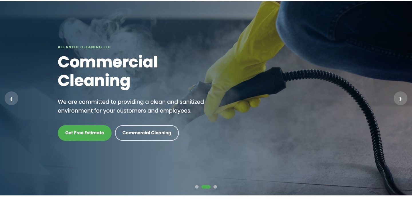 Portada del rediseño de Atlantic Cleaning LLC